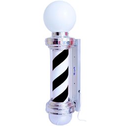 Barber Pole Preto e Branco com Globo 75cm 4W 