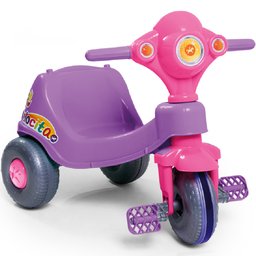 Mini Moto Infantil Rosa e Lilás com Pedal - CALESITA-947