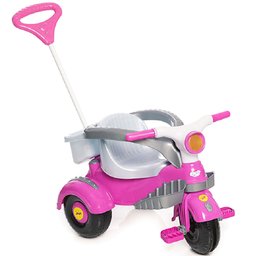 Motoca Infantil Clássica Rosa com Pedal -CALESITA-994