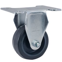 Roda Fixa com Placa e Roda com Furo Passante CZ 2499 3 Pol. até 85Kg 