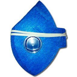Máscara Respiradora Descartável PFF2 Plus Azul Tamanho Único com Válvula