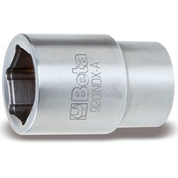 Soquete Hexagonal 920INOX-A de Aço Inox 14mm com Encaixe 1/2 Pol. 