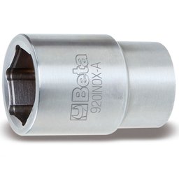 Soquete Hexagonal de Aço Inox 17mm com Encaixe 1/2 Pol.-BETA-009203017