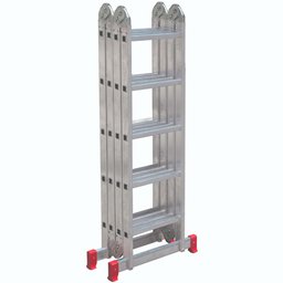 Escada Articulada de Alumínio 5x4 com 20 Degraus -BOTAFOGO-ESC0294