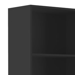 Estante Decorativa Preta de Madeira E4-UV 1,45M MULTIVISAO-4551 - Imagem 2