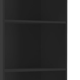Estante Decorativa Preta de Madeira E4-UV 1,45M MULTIVISAO-4551 - Imagem 3