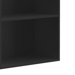 Estante Decorativa Preta de Madeira E4-UV 1,45M MULTIVISAO-4551 - Imagem 5