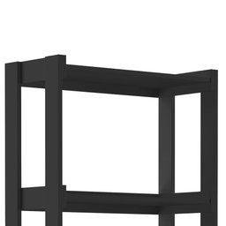 Estante Versátil e Decorativa Wood Preta com 5 Prateleiras MULTIVISAO-4643 - Imagem 2