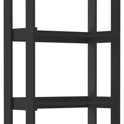 Estante Versátil e Decorativa Wood Preta com 5 Prateleiras MULTIVISAO-4643 - Imagem 3