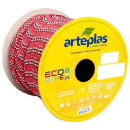 Corda Eco Rope Vermelha com Detalhes Sortidos 8mm com 240M