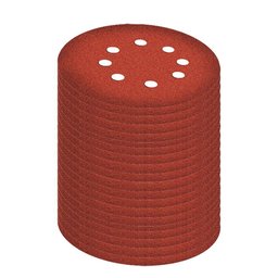 Disco de Lixa Vermelha Grão 100 125mm com 50 Peças