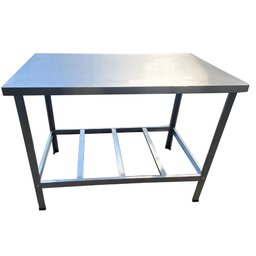 Mesa de Serviço MSI-08 120 x 90cm em Aço com 3 Travessas