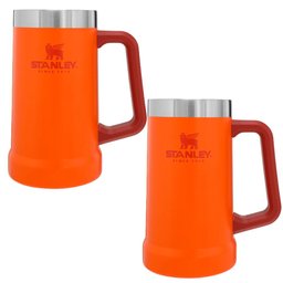 Combo com 2 Canecas Térmica de Cerveja Signal Orange 0,71L