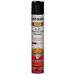 Tinta Esmalte Spray Antiferrugem Stops Rust Turbo Preto Brilhante 680ml