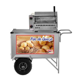 Carrinho de Pão de Queijo L39P/GS com Rodas e Guarda Sol