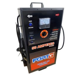 Carregador de Bateria 50A 12 Volts Bivolt com Auxiliar de Partida Carga Rápida e Lenta