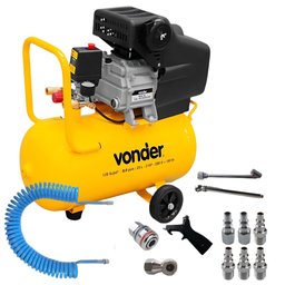 Motocompressor de Ar MCV 25 8,0 PCM 25 litros 220V + Kit de Ferramentas com 13 Peças