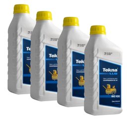 Combo com 4 Óleos Lubrificante Mineral para Compressores de Ar SAE 100 1000ML 1 Litro