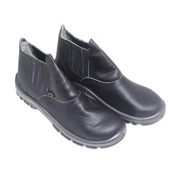 Bota/Botina De Seguranca Elastica Bidensidade Flexivel Com Bico Pvc De Couro Liso Preta Tam. 38 - CP080PVC/38 - Crival