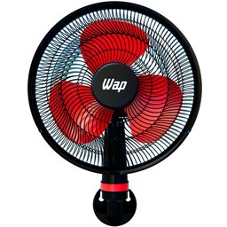 Ventilador de Parede Turbo Rajada  Vermelho de 3 Pás