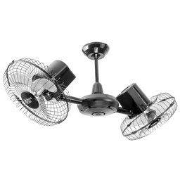 Ventilador de Teto Duplo Preto 2 Motores 130W  Gemini