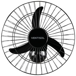 Ventilador de Parede Preto em Aço 50cm