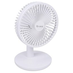 Ventilador De Mesa Portátil 5W Recarregável Usb Branco Liege