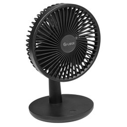 Ventilador De Mesa Portátil 5W Recarregável Usb Preto Liege