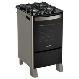 Fogão Esmaltec Esmeralda 4B Inox Timer Grill Elétrico