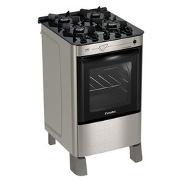 Fogão Esmaltec Jade 4B Inox Autolimpante Bivolt