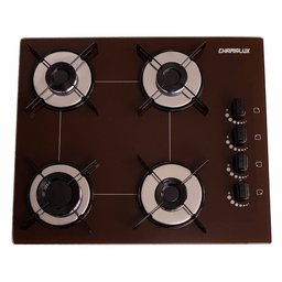 Fogão Cooktop 4 Bocas Ultra Chama Marrom Acendimento Automático Bivolt