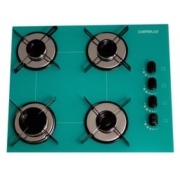 Fogão Cooktop 4 Bocas Ultra Chama Verde Água Acendimento Automático Bivolt