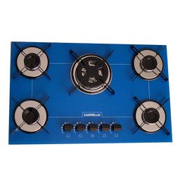 Fogão Cooktop 5 Bocas Tripla Chama Azul Bivolt