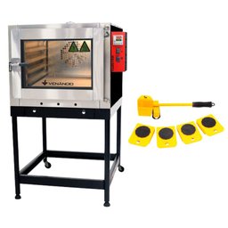 Forno Turbo a Gás em Inox 485W 220V + Jogo Movimentador de Móveis com 5 Peças