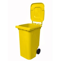 Carrinho Coletor Amarelo 240L