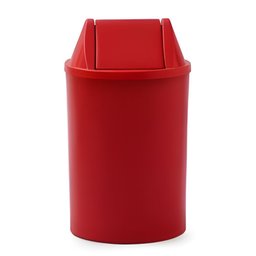 Cesto de Lixo Vermelho de 15L com Tampa Basculante 