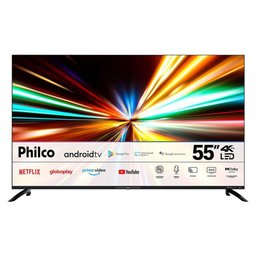 Smart TV 55" Philco PTV55G7EAGCPBL 4K LED Dolby Audio Preto Bivolt