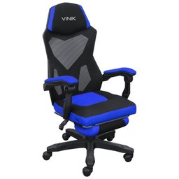 Cadeira Gamer Rocket Preta Com Azul - Cgr10Paz