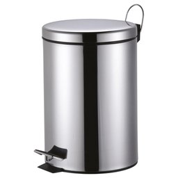 Lixeira Redonda 20 Litros Aço Inox Com Pedal Kala