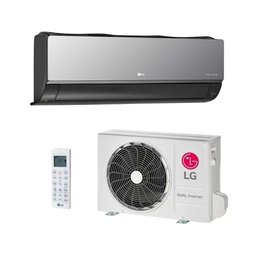 Ar Condicionado Split LG Hi Wall Inverter Artcool Voice +AI 18.000 BTU/h Frio Bifásico Cinza Escuro/Espelhado S3-Q18KLR1B - 220V