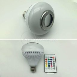 Lâmpada Led 12W E27 Rgb Colorida Com Caixa De Som Bluetooth