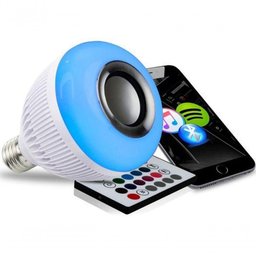 Lâmpada Bluetooth Com Led Rgb Música 12W + Controle Remoto