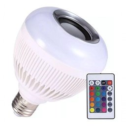 Lampada Luz Led Rgb Bluetooth Caixa Som Controle Remoto