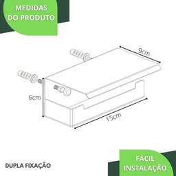 Porta Papel Higienico Com Suporte - METALCROMO-532163