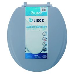 Assento Sanitário Almofadado Cinza Liege