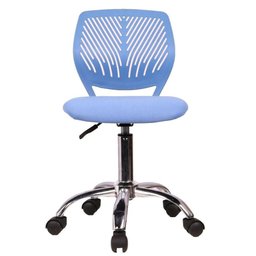 Cadeira Secretaria Kids Pelegrin PEL-3300 Tela Mesh Azul