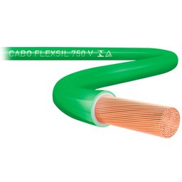 Cabo Flexsil 750 V Flexível 2,5mm Verde Rolo 100 Metros