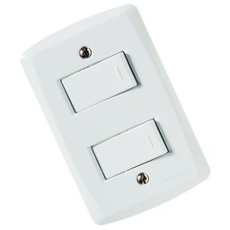 Conjunto com 2 Interruptores Simples - 10A 250V Branco