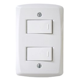 Conjunto com 2 Interruptores Simples - 10A 250V Branco