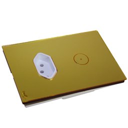 Interruptor Touch Tok Glass 1 Pad + Tomada Wi-Fi 4x2cm Dourado